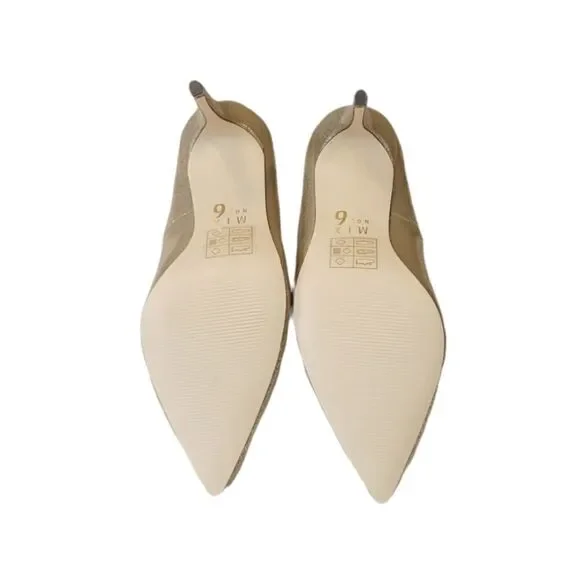 Mix No. 6 Lill Gold Shimmer Pointed Toe High Heel Pumps - Picture 5 of 7